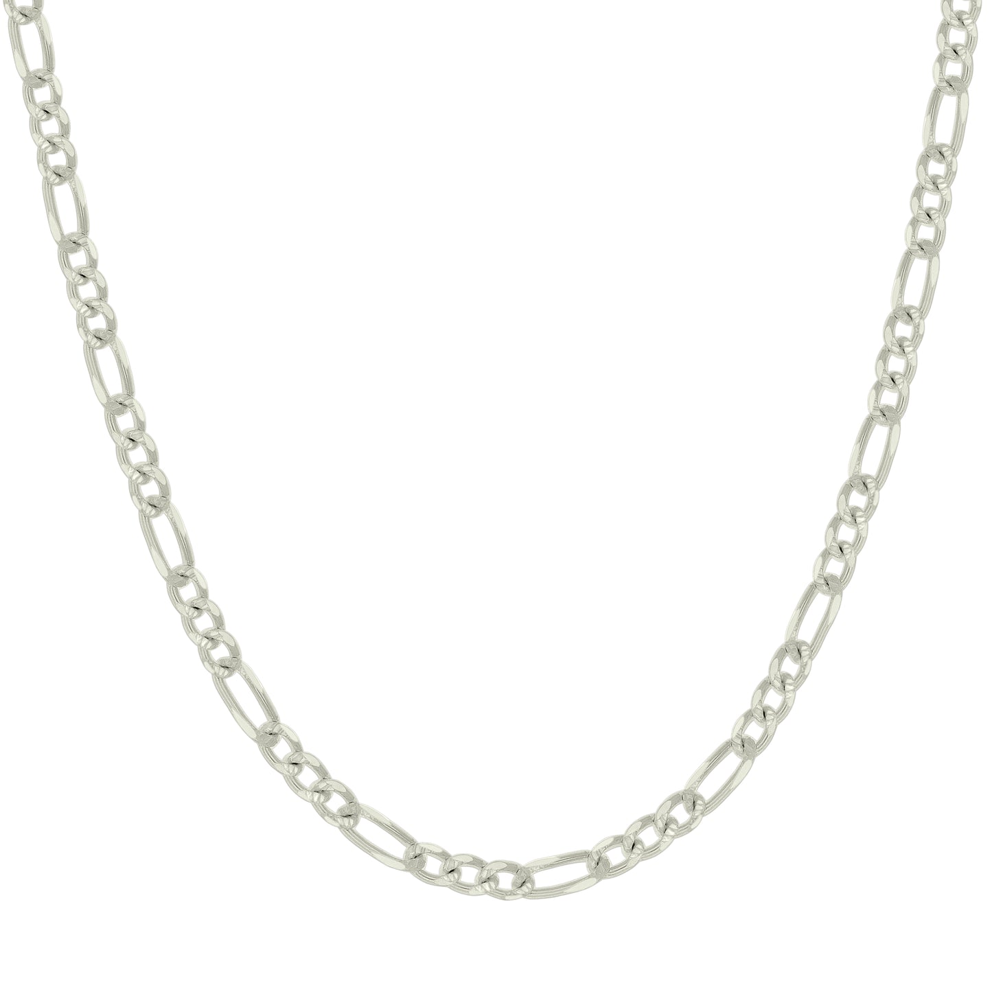 925 Silver Solid Pave Classic Figaro 3.0mm