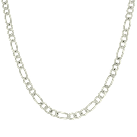 925 Silver Solid Pave Classic Figaro 4.0mm