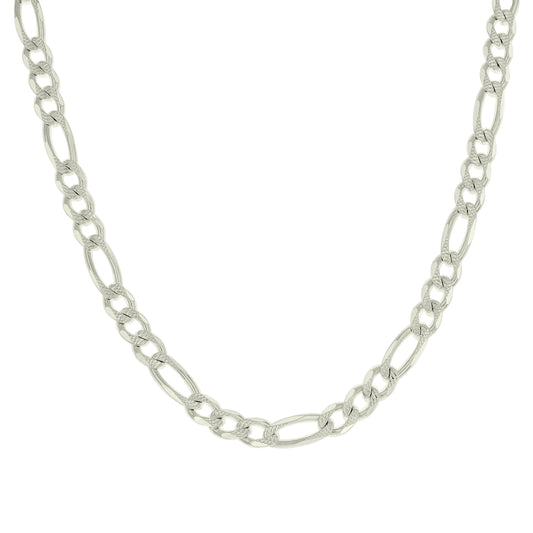 925 Silver Solid Pave Classic Figaro 5.0mm