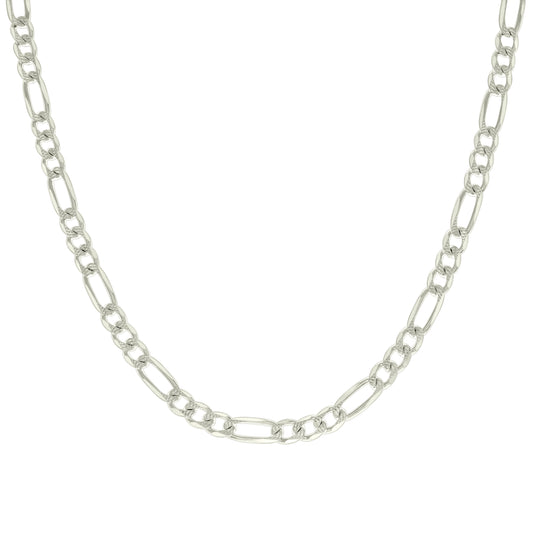 925 Silver Solid Pave Classic Figaro 6.0mm