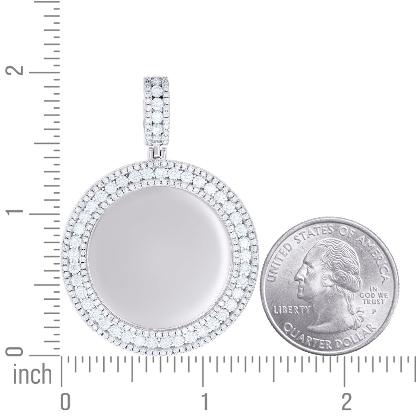 925 Sterling Silver 3.94Ctw Moissanite Pendant