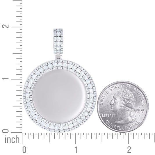 925 Sterling Silver 3.94Ctw Moissanite Pendant