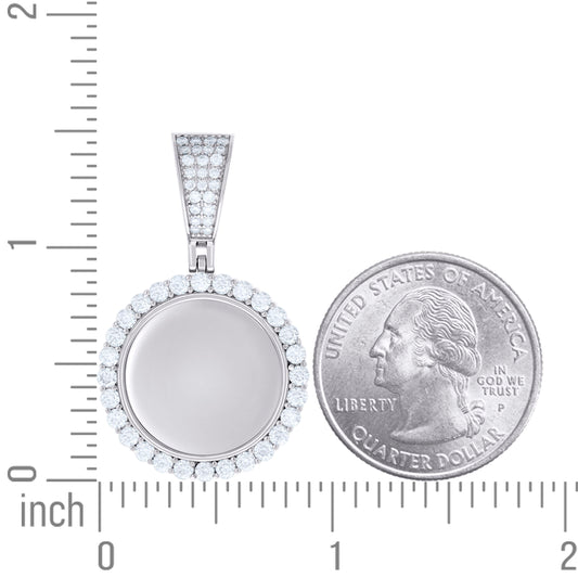 925 Sterling Silver 1.91Ctw Moissanite Pendant