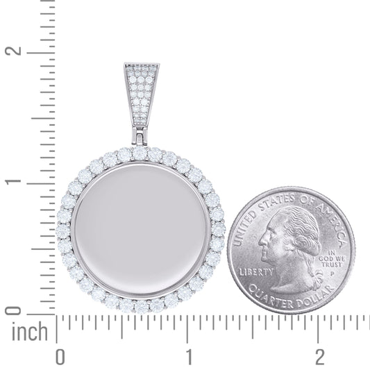 925 Sterling Silver 3.74Ctw Moissanite Pendant