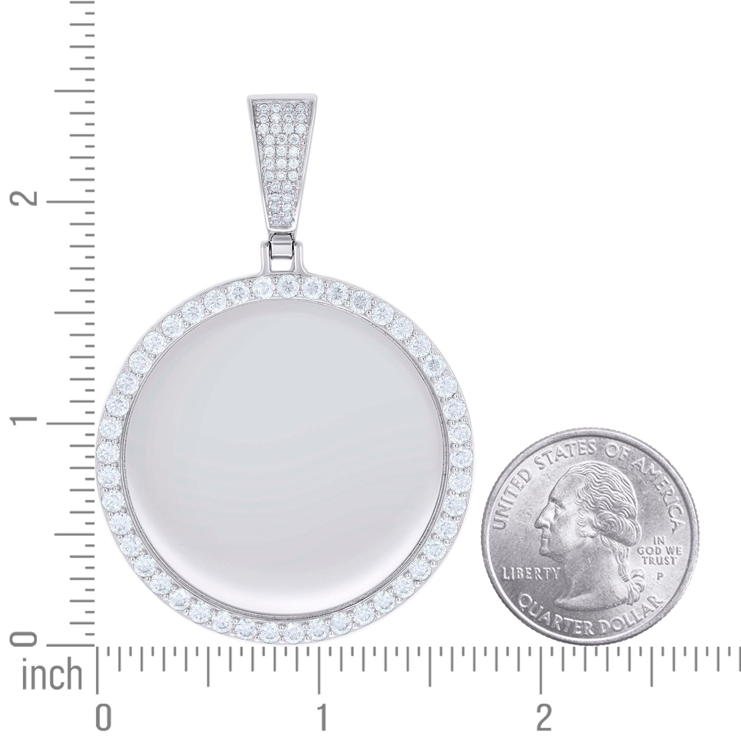 925 Sterling Silver 4.90Ctw Moissanite Pendant