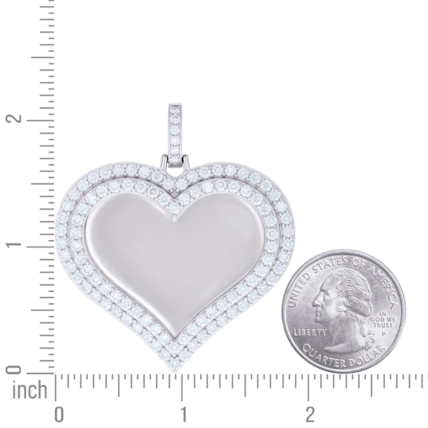 925 Sterling Silver 6.93Ctw Moissanite Pendant