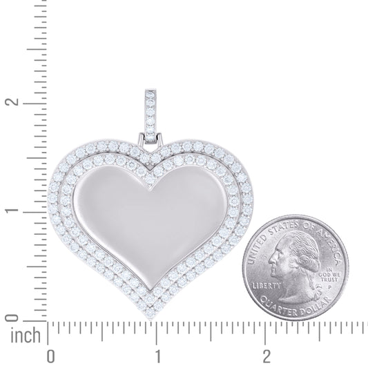 925 Sterling Silver 6.93Ctw Moissanite Pendant