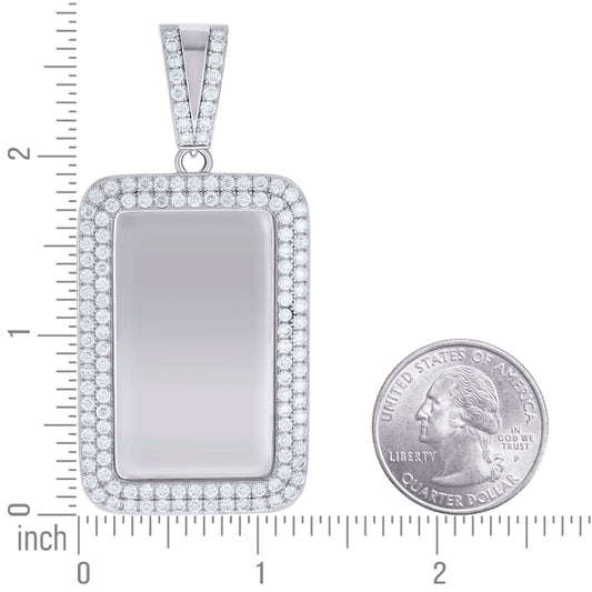 925 Sterling Silver 6.49Ctw Moissanite Pendant