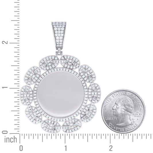 925 Sterling Silver 4.38Ctw Moissanite Pendant