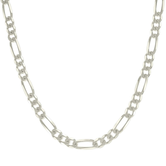 925 Silver Solid Pave Classic Figaro 8.0mm