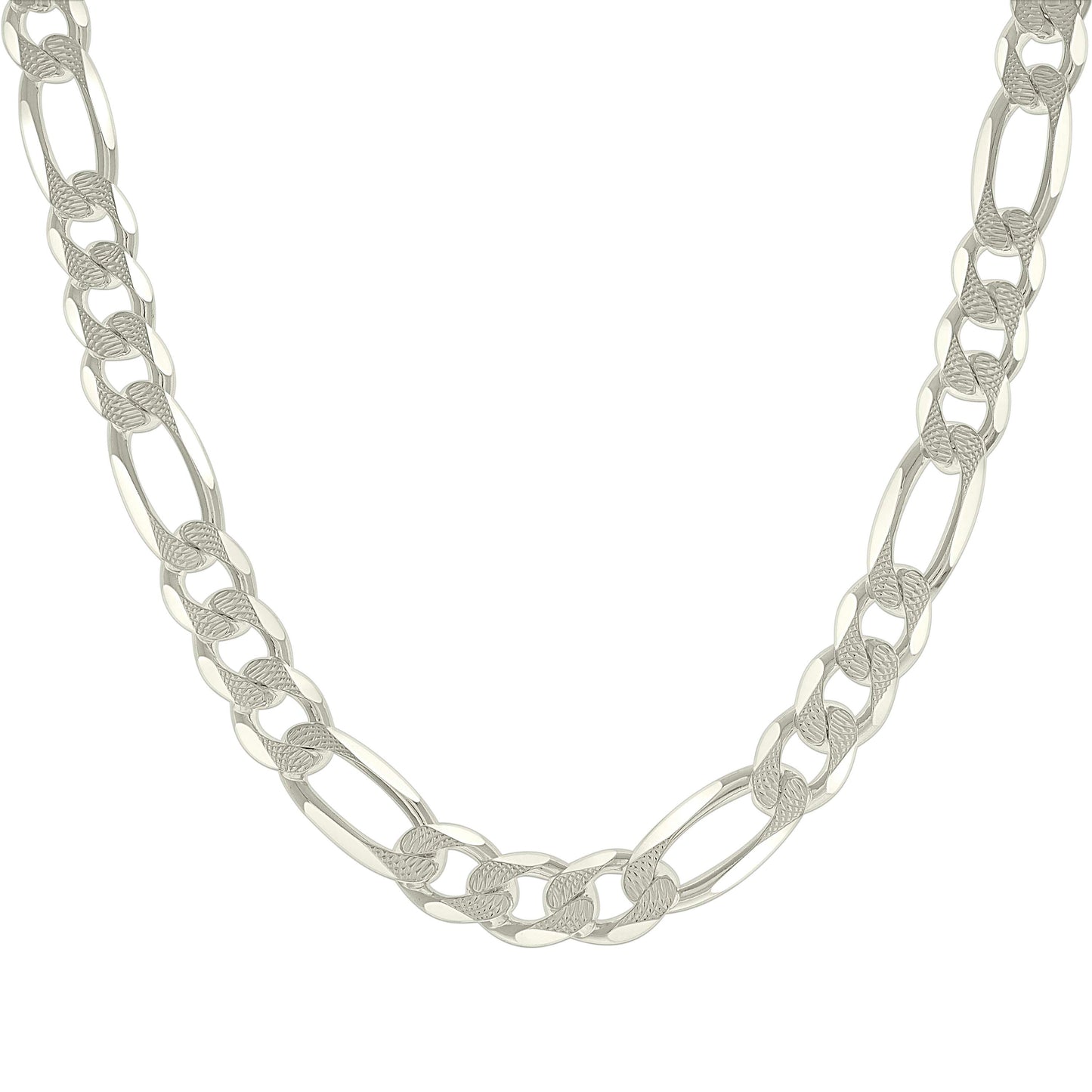 925 Silver Solid Pave Classic Figaro 11.0mm
