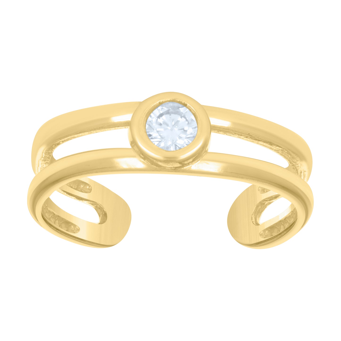 10Kt Gold Cz Toe Ring