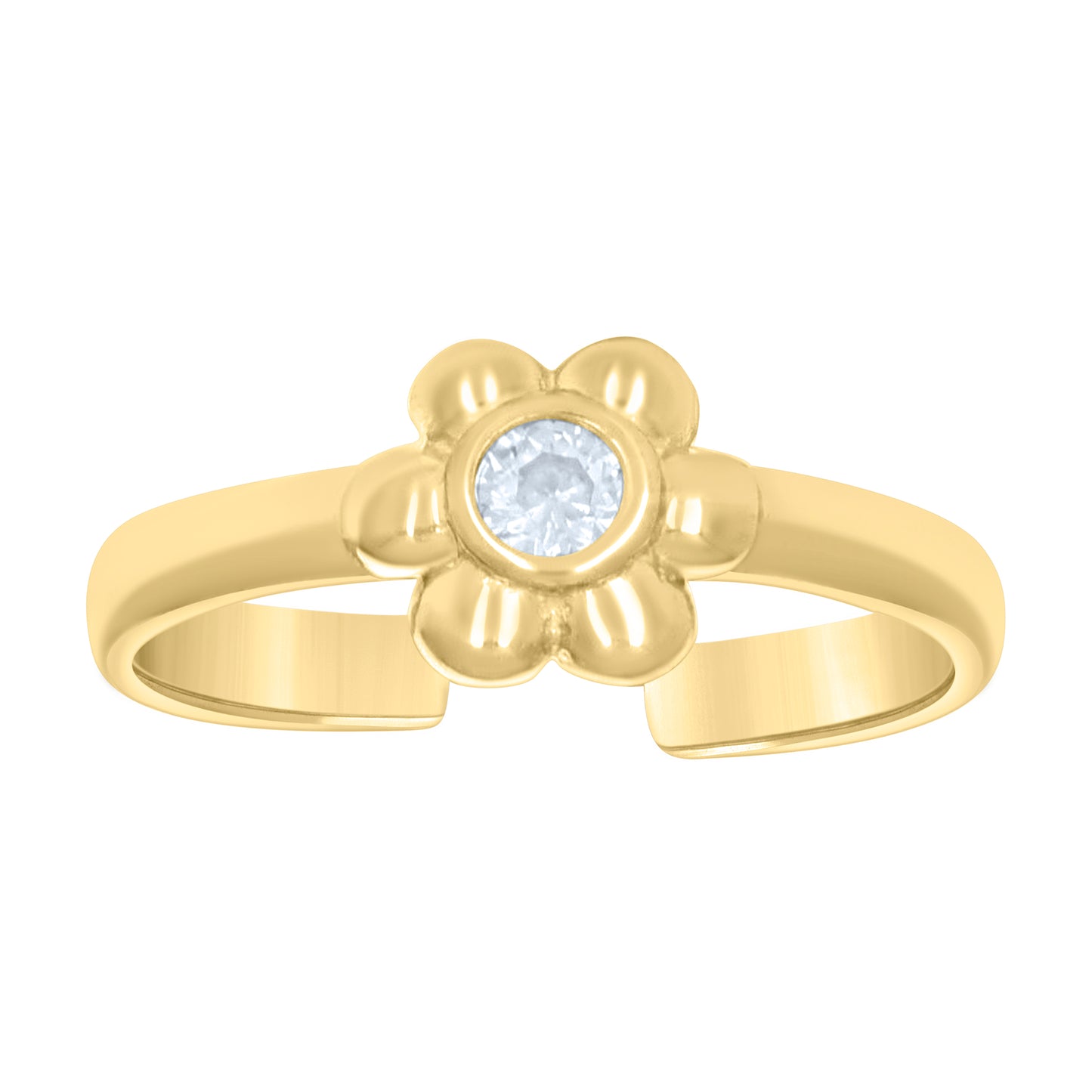 10Kt Gold Cz Toe Ring