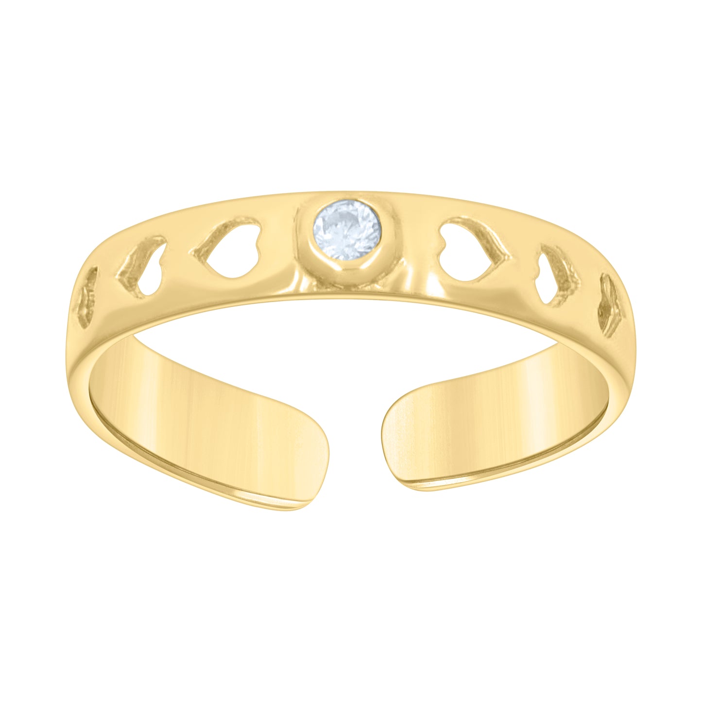 10Kt Gold Cz Toe Ring