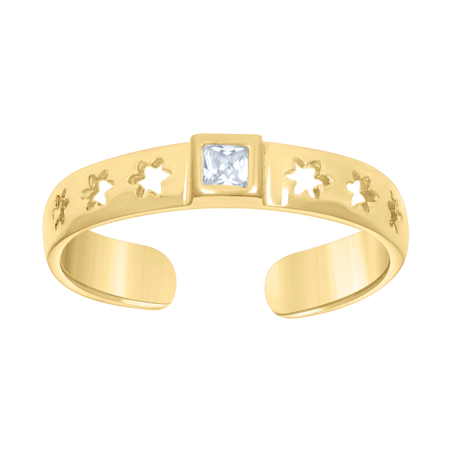 10Kt Gold Cz Toe Ring
