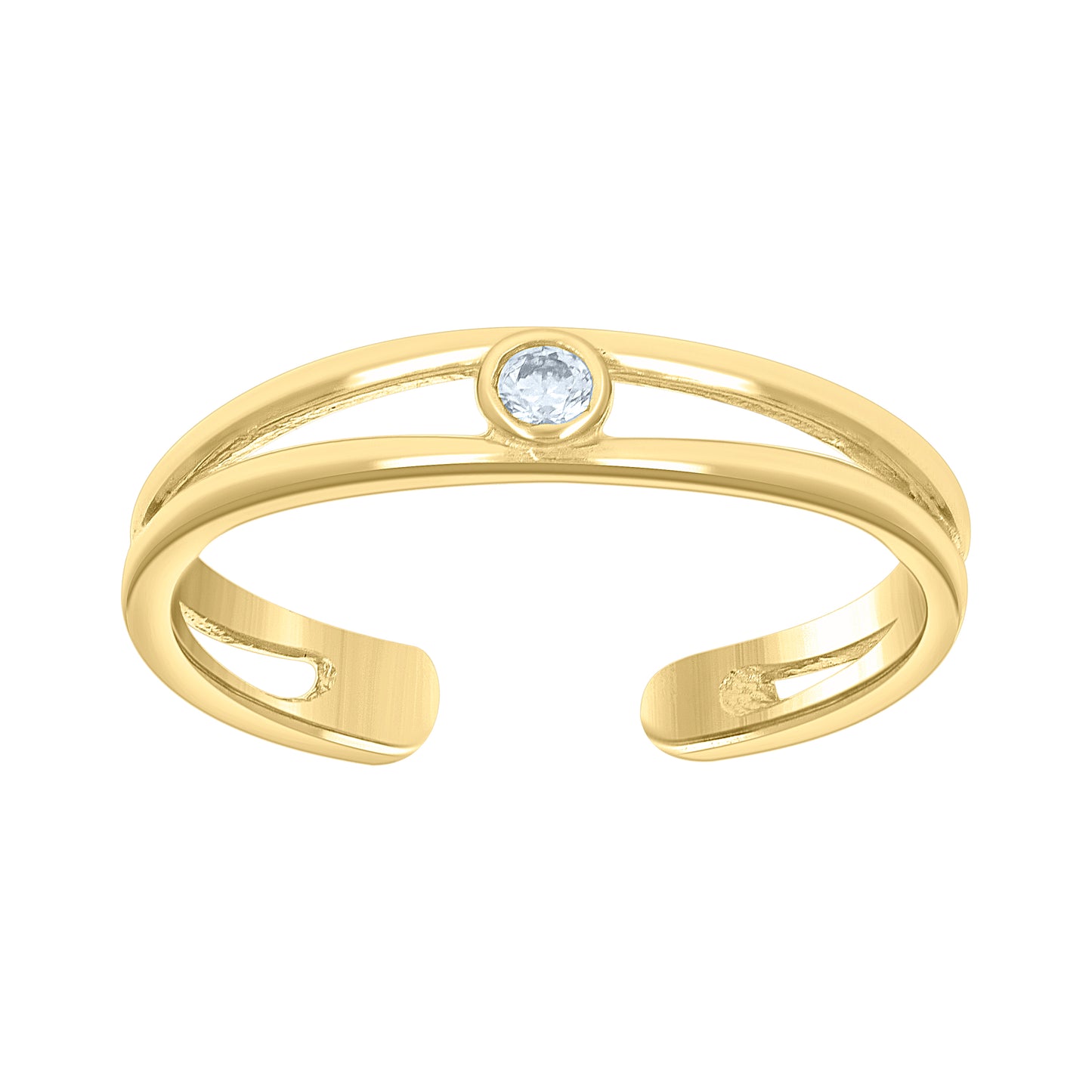 10Kt Gold Cz Toe Ring
