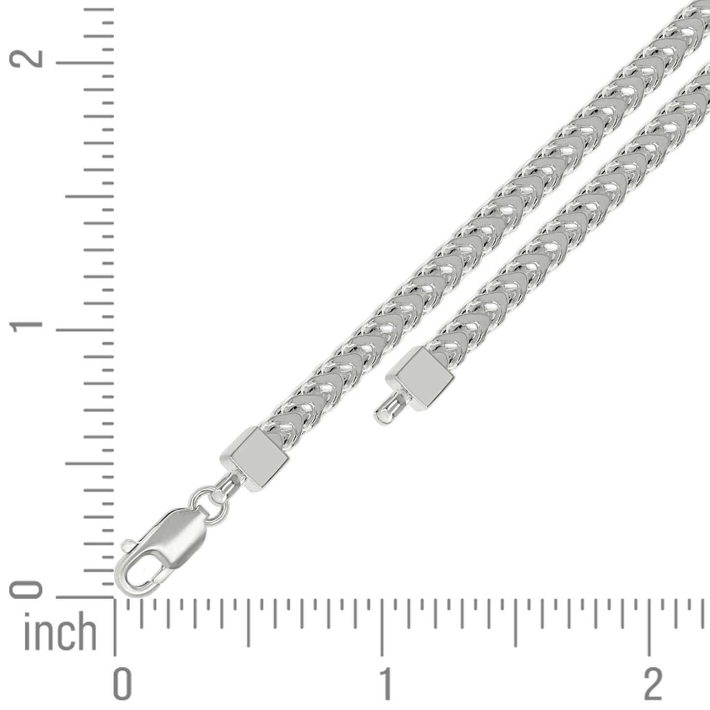 925 Silver Hollow Franco Chain Silver 4.2mm