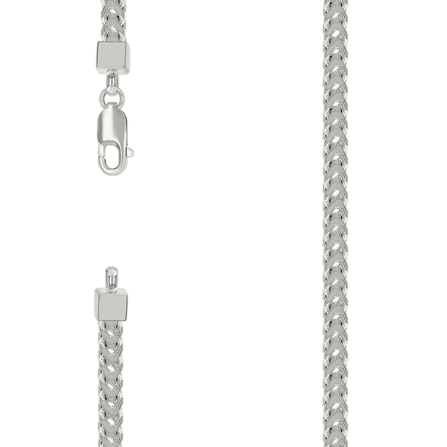 925 Silver Hollow Franco Chain Silver 4.2mm
