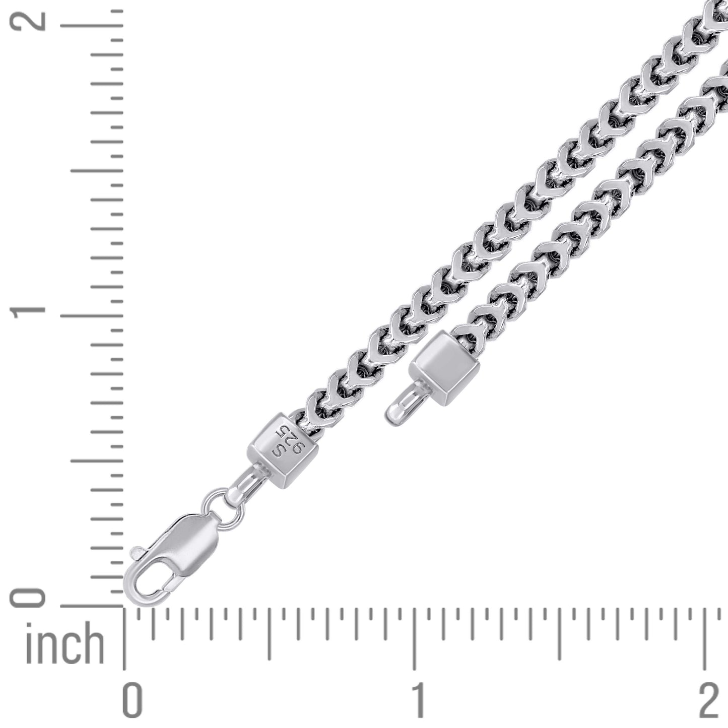 925 Silver Hollow Franco Chain 3.6mm