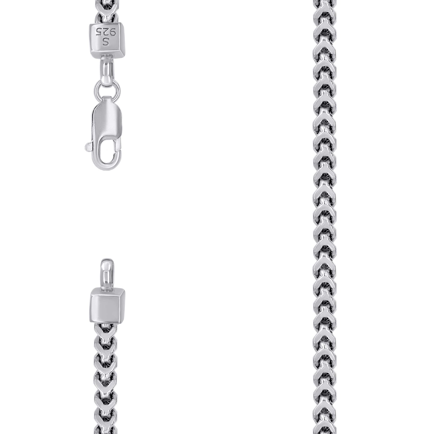 925 Silver Hollow Franco Chain 3.6mm