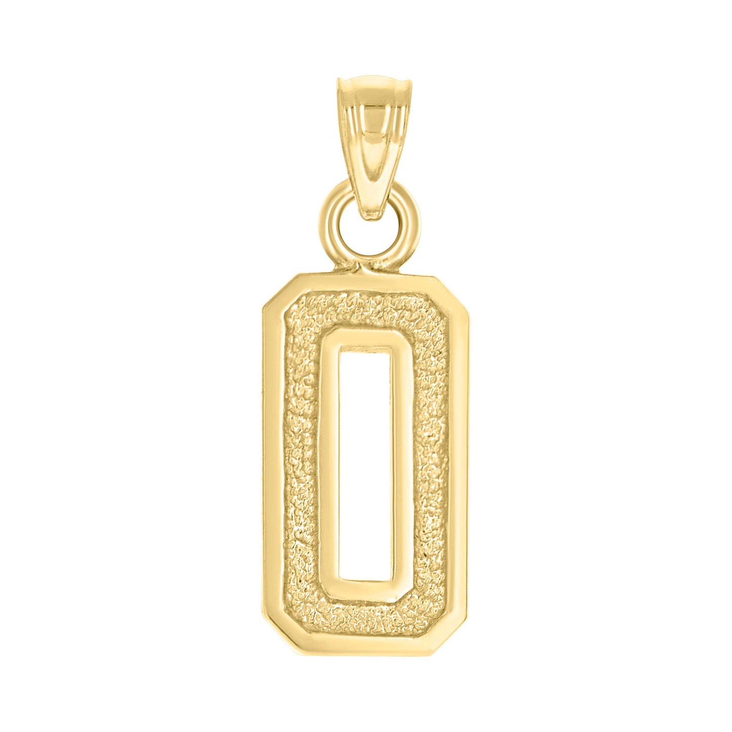 14Kt Gold Pendant Number "0"