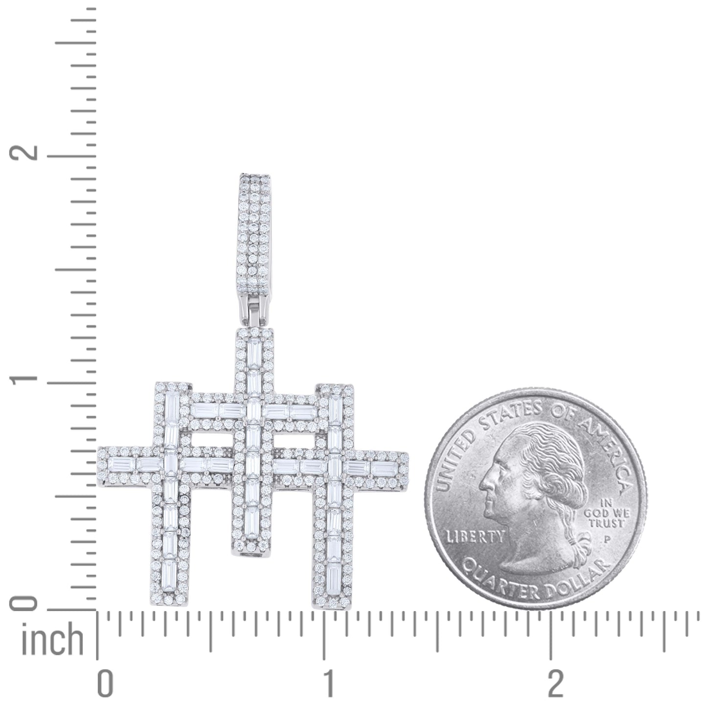 925 Sterling Silver Moissanite Pendant