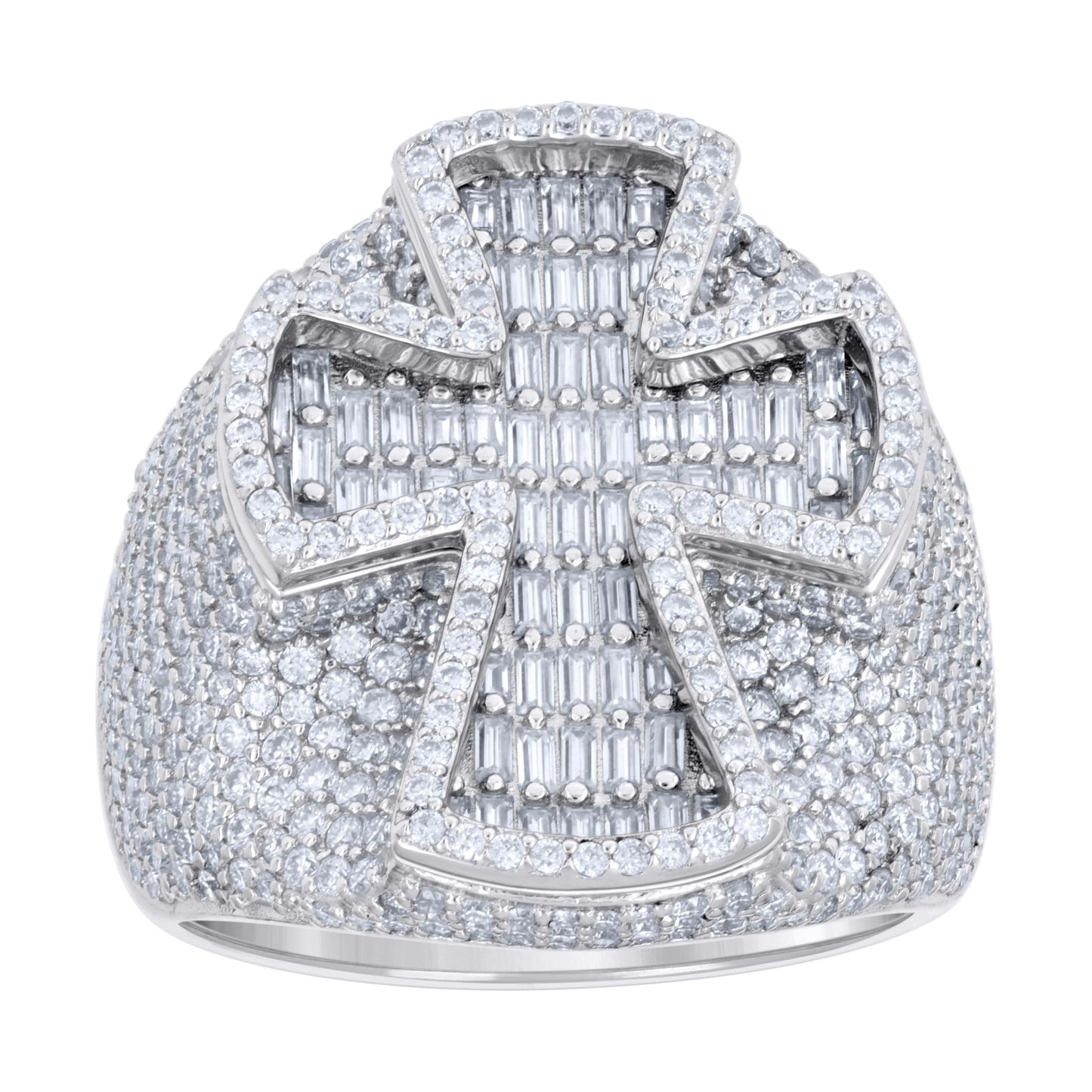 925 Sterling Silver Moissanite Ring S9