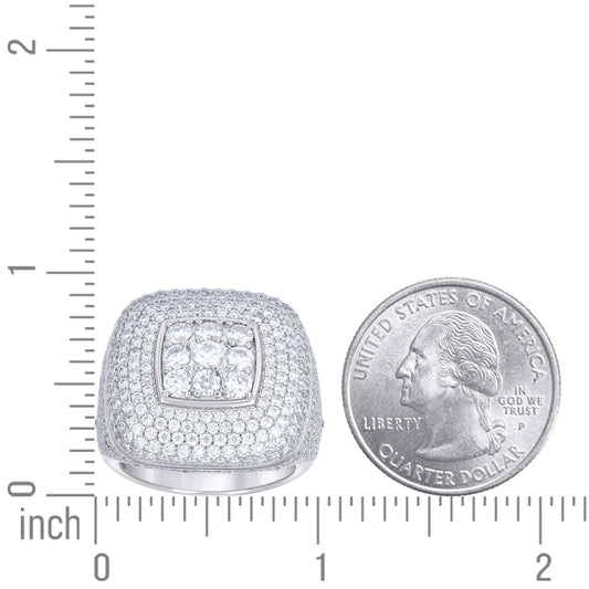 925 Sterling Silver Moissanite Ring S9