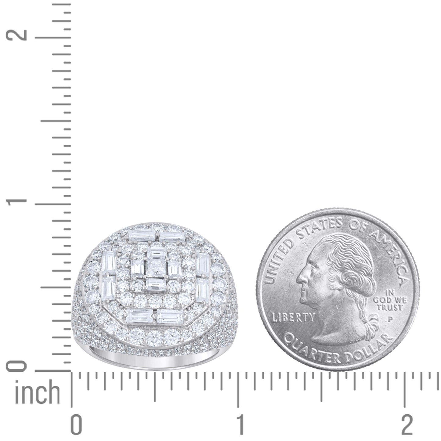 925 Sterling Silver Moissanite Ring S9