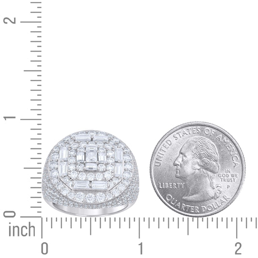 925 Sterling Silver Moissanite Ring S9