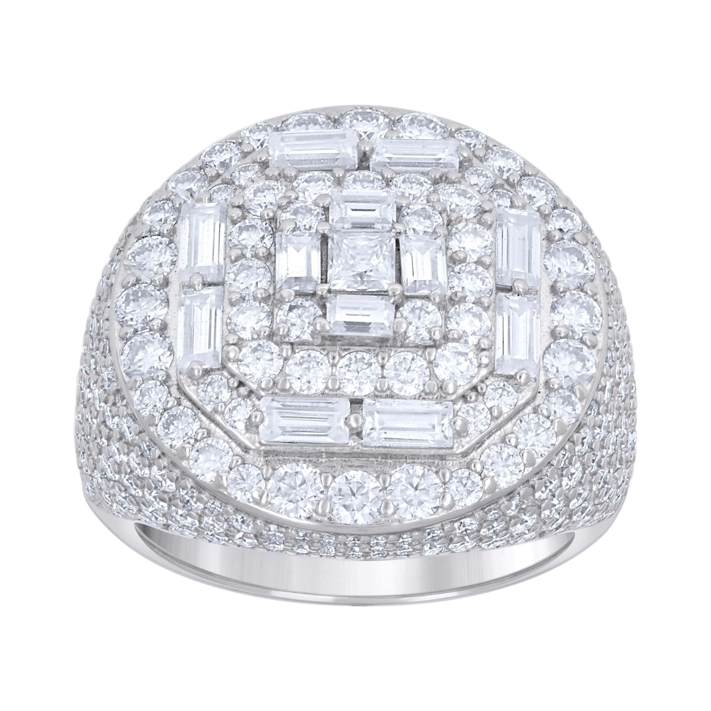 925 Sterling Silver Moissanite Ring S9