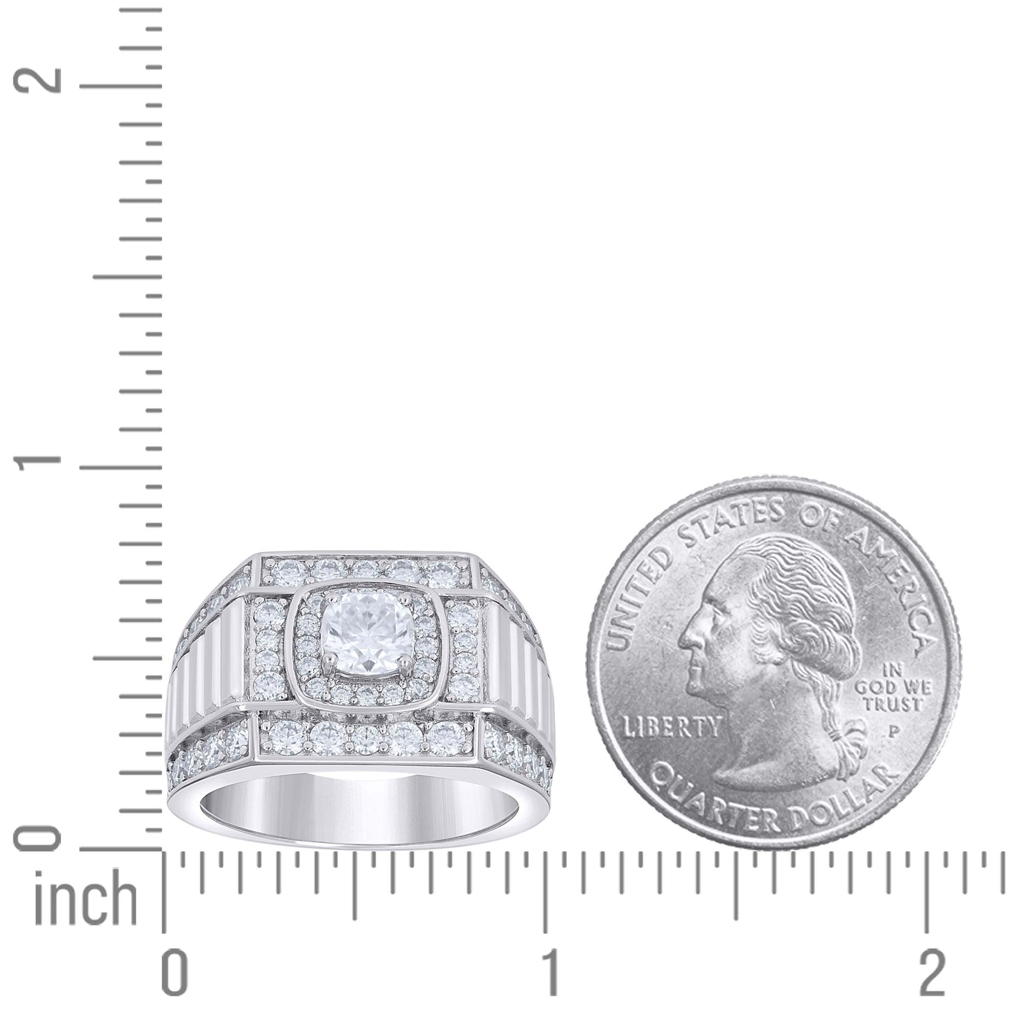 925 Sterling Silver Moissanite Ring S9