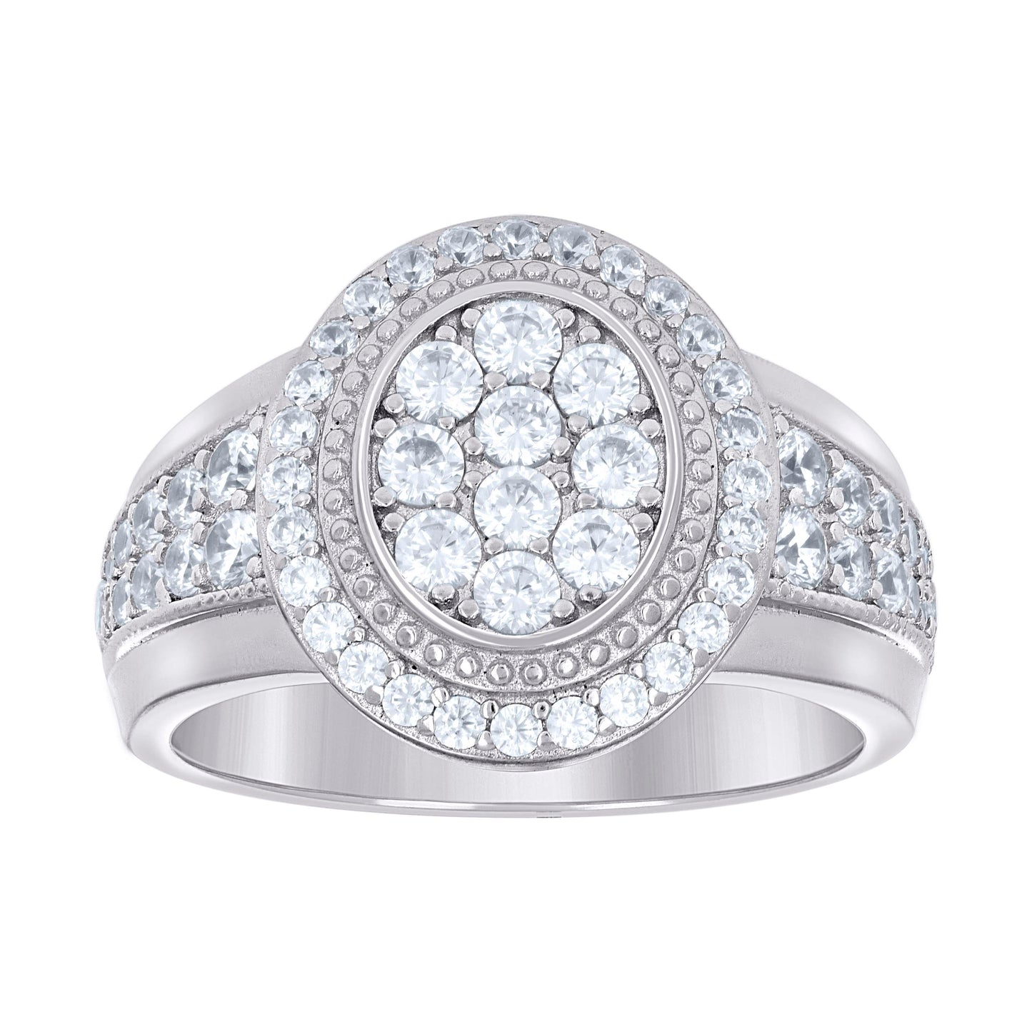 925 Sterling Silver Cz Ring S9