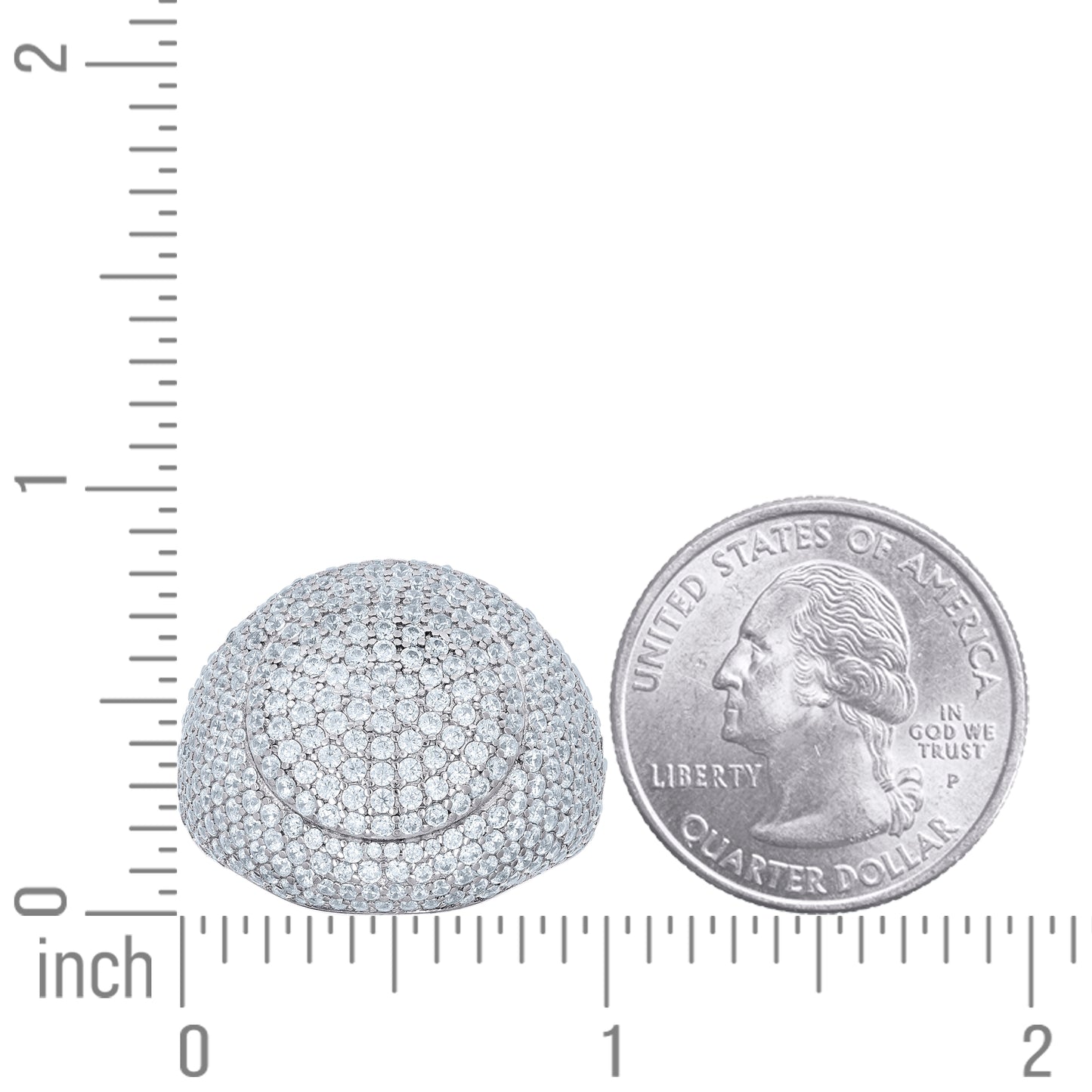 925 Sterling Silver Cz Ring S10