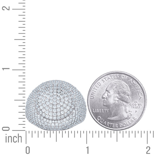 925 Sterling Silver Cz Ring S10