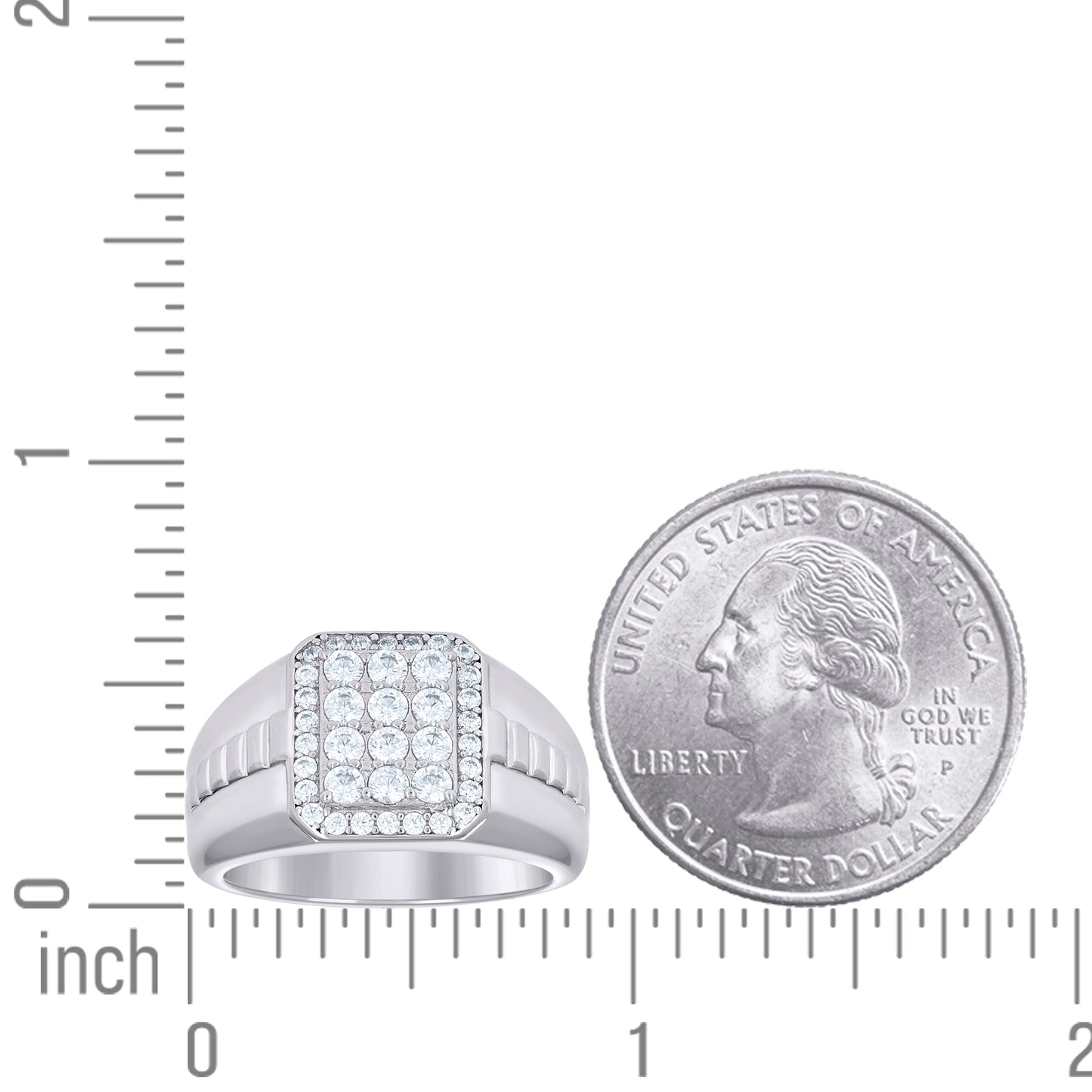 925 Sterling Silver Cz Ring S9