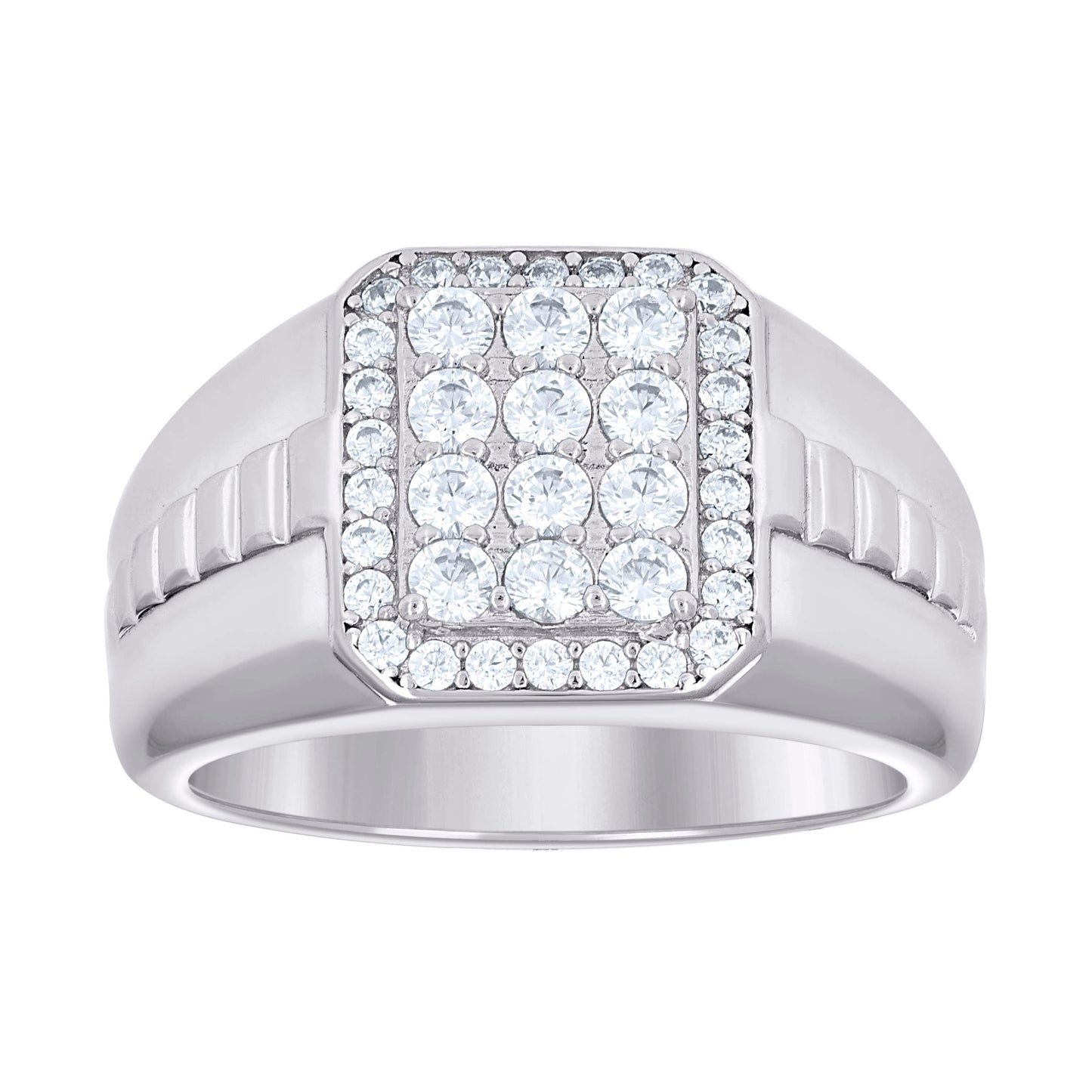925 Sterling Silver Cz Ring S9