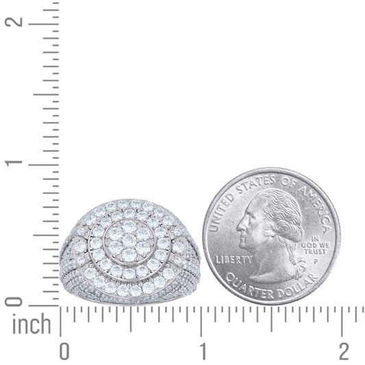 925 Sterling Silver Cz Ring S10