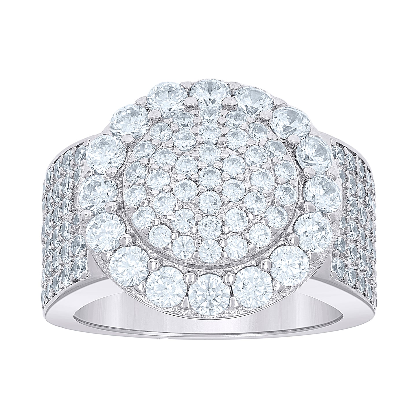 925 Sterling Silver Cz Ring S10