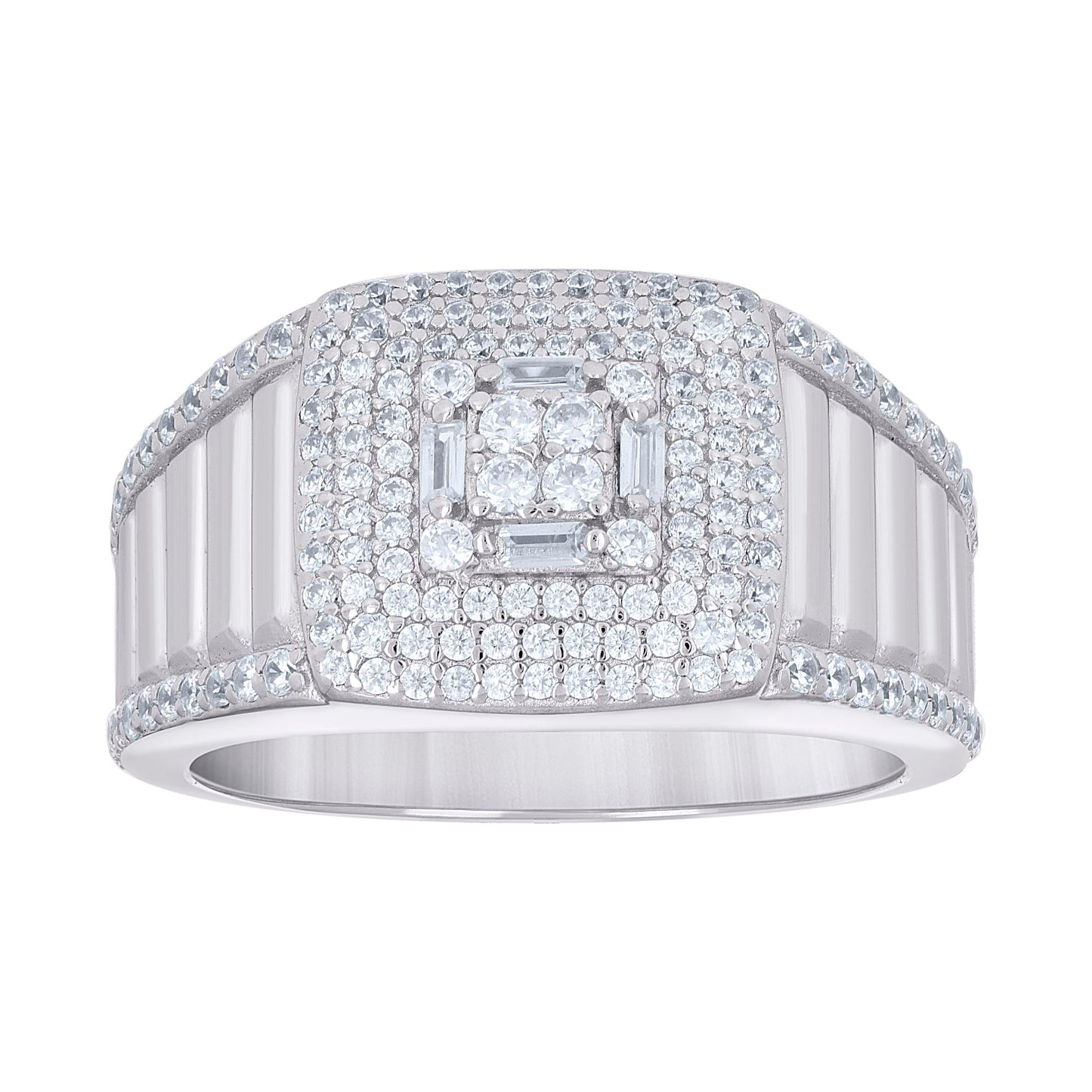 925 Sterling Silver Cz Ring S9
