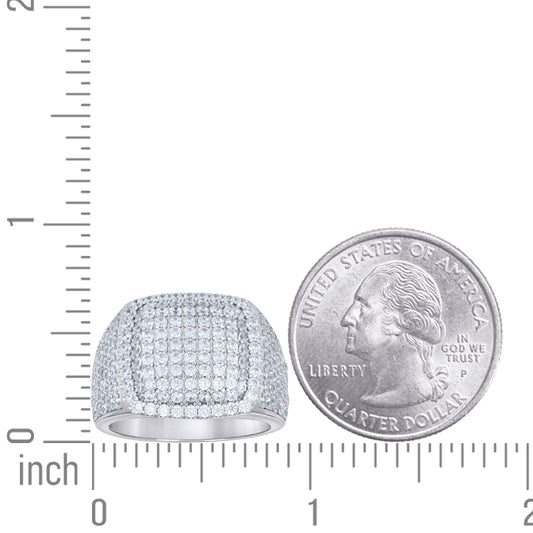 925 Sterling Silver Cz Ring S10