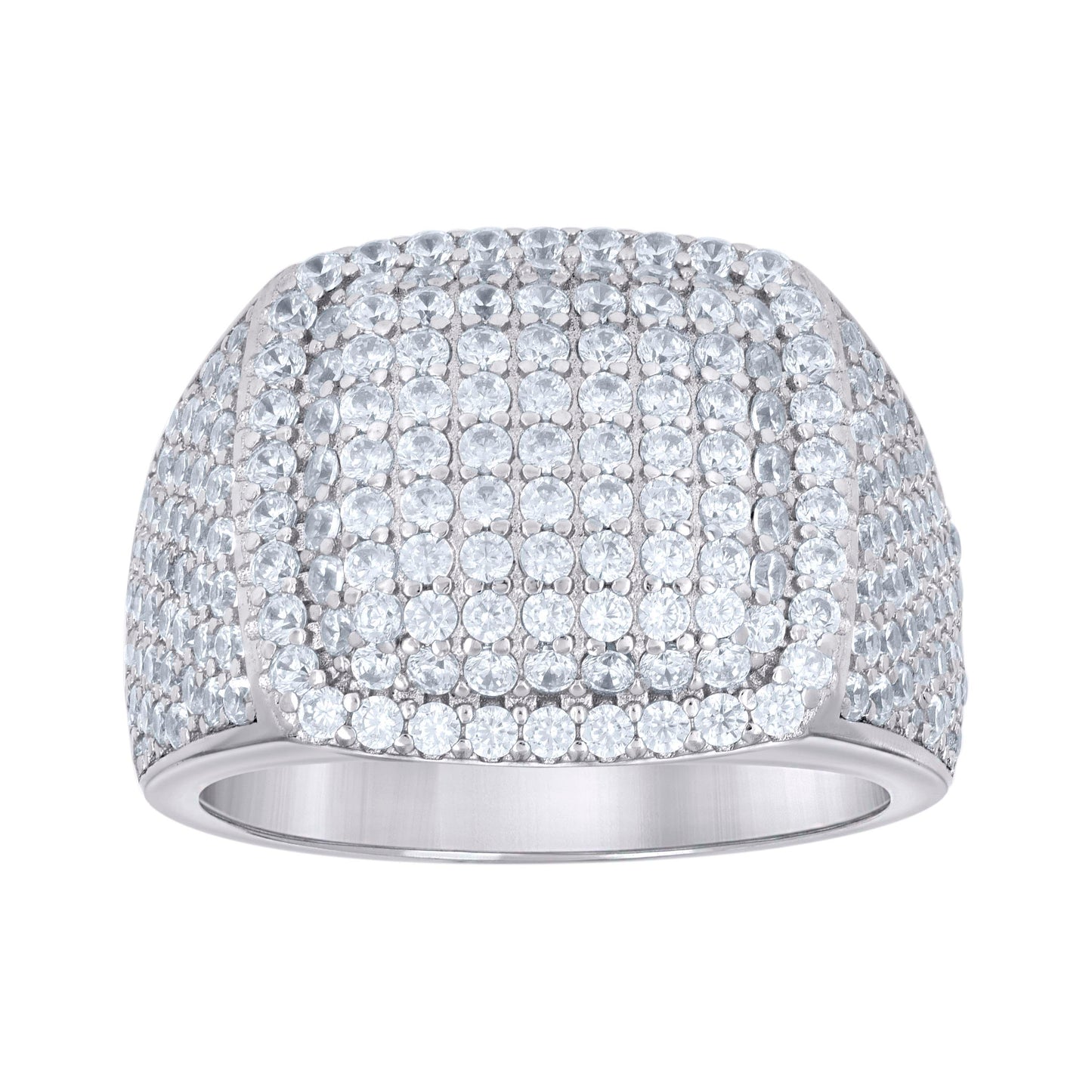925 Sterling Silver Cz Ring S10