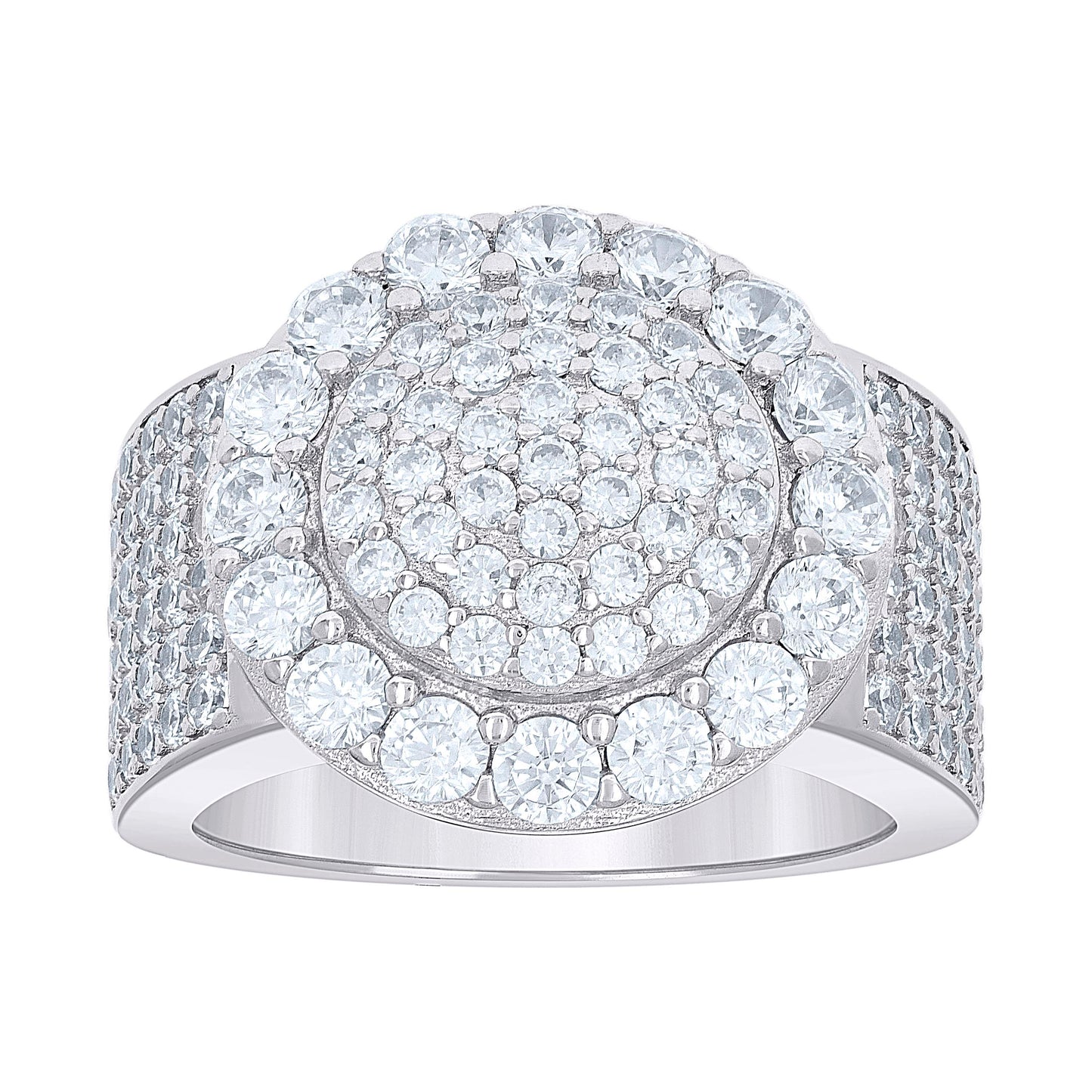 925 Sterling Silver Cz Ring S10