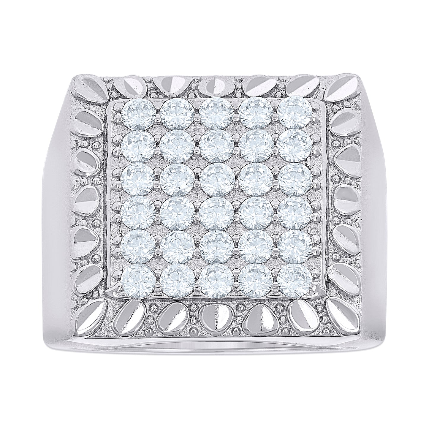 925 Sterling Silver Cz Ring S10