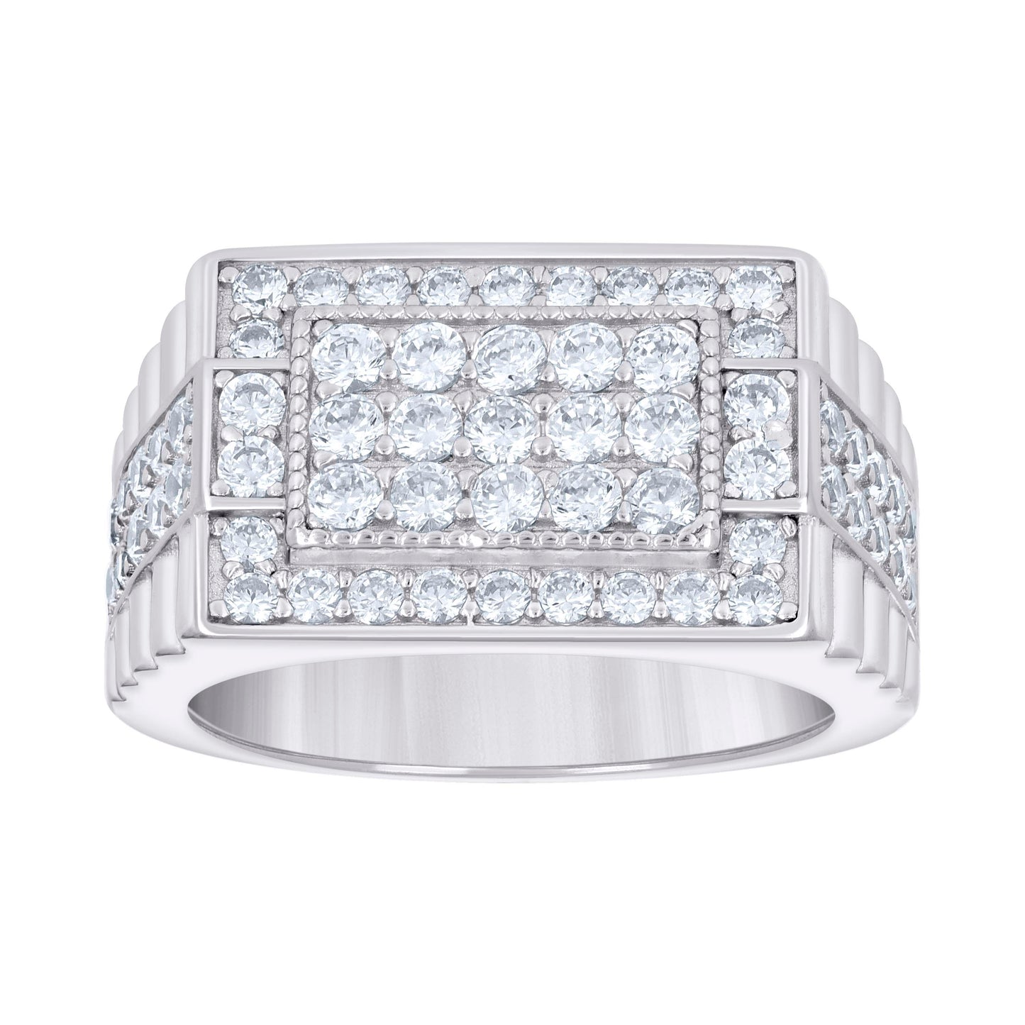 925 Sterling Silver Cz Ring S9