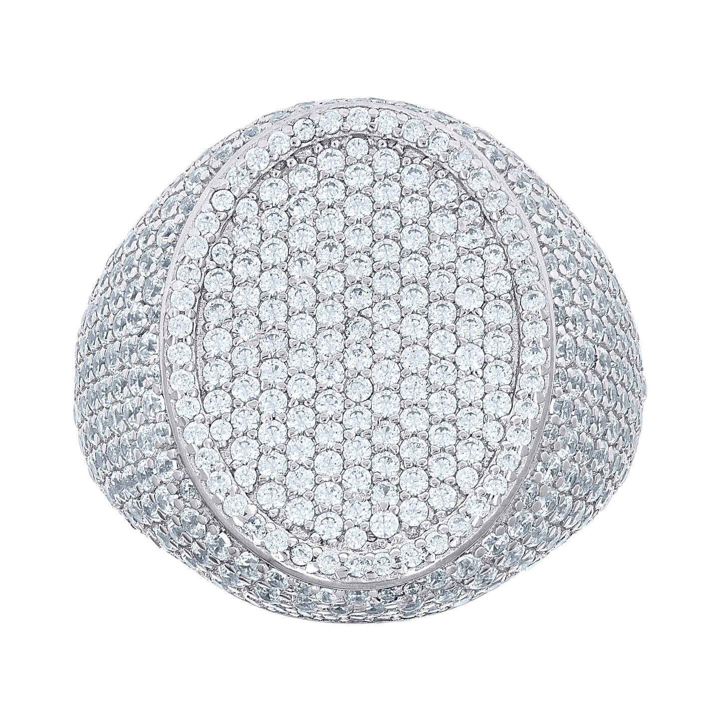 925 Sterling Silver Cz Ring S10