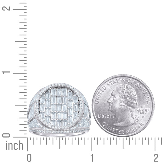 925 Sterling Silver Cz Ring S10