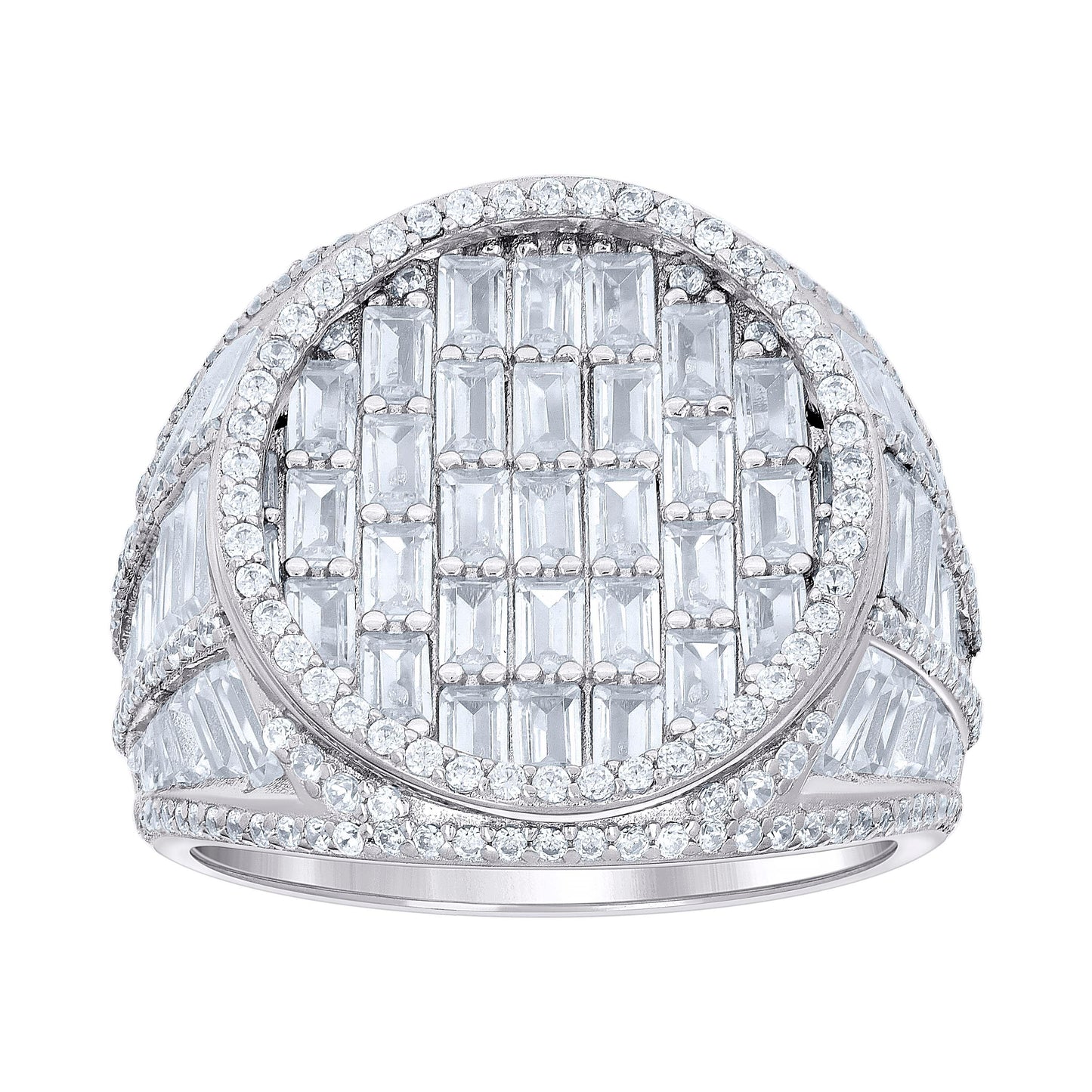925 Sterling Silver Cz Ring S10