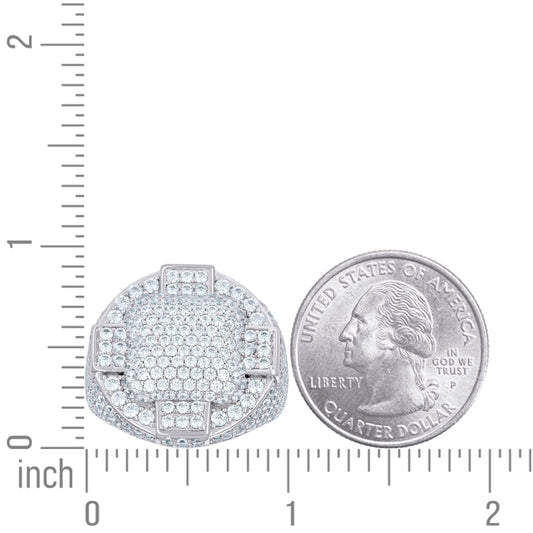 925 Sterling Silver Cz Ring S10