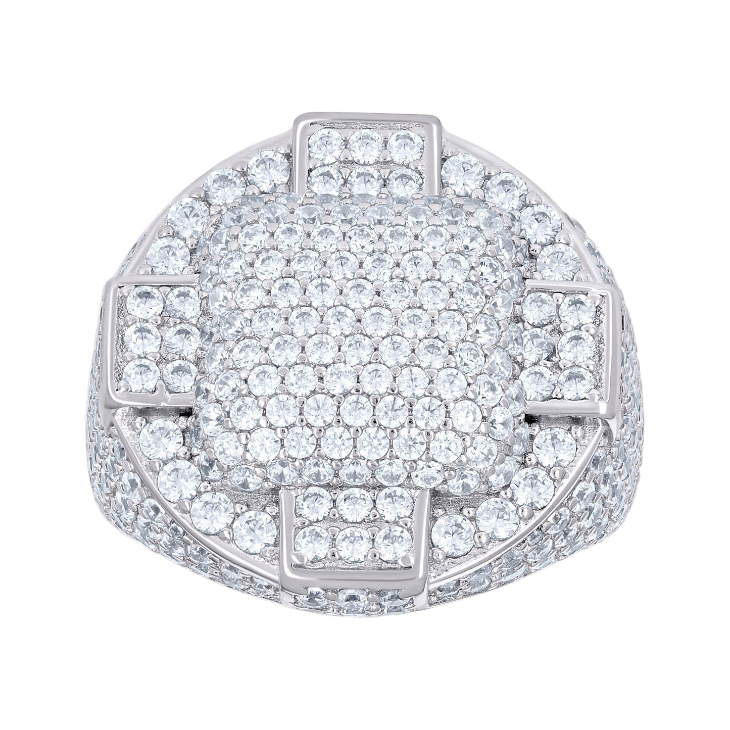 925 Sterling Silver Cz Ring S10